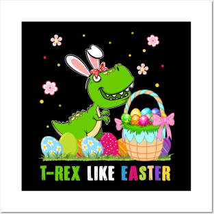 T-rex Like Easter Funny Posters and Art